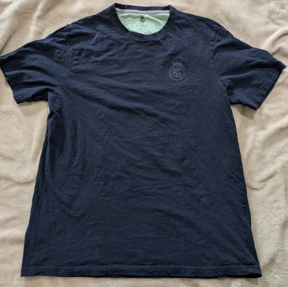 Men's Navy Blue T-Shirt Real Madrid Present Soccer